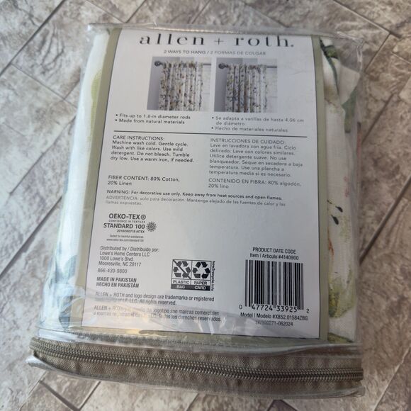 allen + roth Amesmore 84-in Linen Light Filtering Grommet Single Curtain Panel - Picture 7 of 11